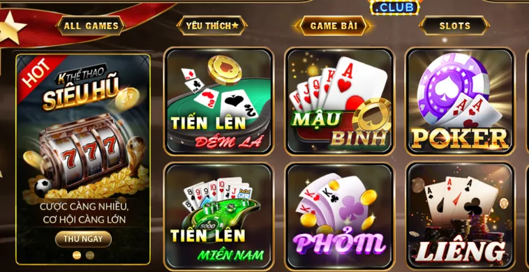 Từ Tiến Lên, Phỏm, Mậu Binh đến Xì Tố, Liêng…Đồ họa sắc nét, tốc độ nhanh, đối thủ đông đảo.