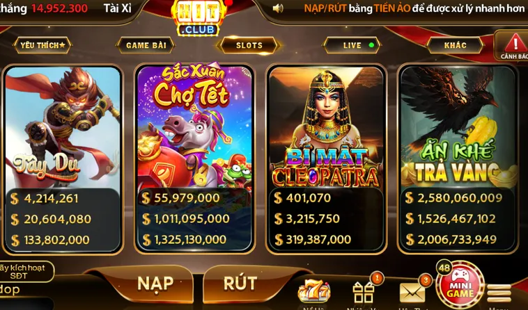Sảnh Game Nổ Hũ Hitclub – Thiên đường săn jackpot