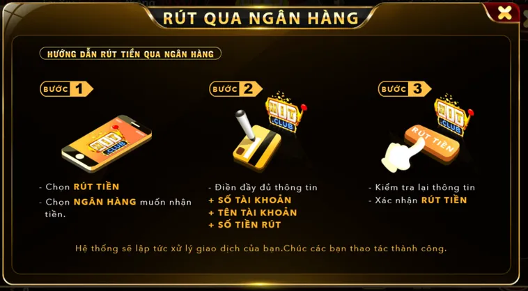 Rút tiền siêu tốc chỉ trong vài phút