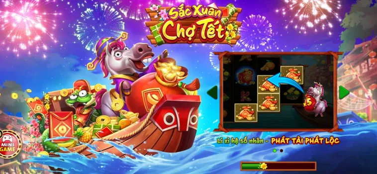 Học Cách Chơi Nổ Hũ Sắc Xuân Chợ Tết Tại HitClub Để Rinh Tài Lộc