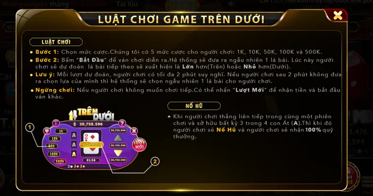 Hướng Dẫn Cách Chơi Minigame Trên Dưới Tại HitClub Dễ Hiểu Nhất Năm 2026